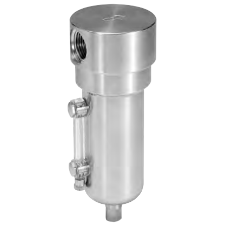 Wilkerson SM2 Series Coalescing Filter, STAINLESS STEEL, Port Size 1/2; Flows to 46 SCFM